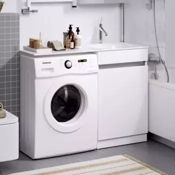 Тумба под раковину без столешницы Aqwella Forma с бельевой корзиной справа