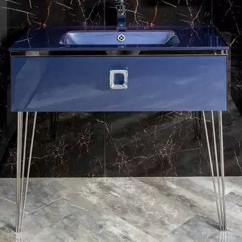 Тумба под раковину Armadi Art Lucido 100 насыщенный синий