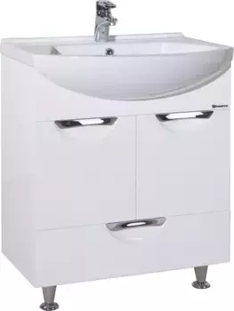 Тумба для комплекта Bellezza Альфа 55 белая с нижним ящиком