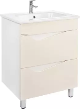 Тумба для комплекта Bellezza Эйфория 60 бежевая 2 ящика