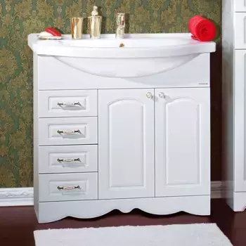 Тумба для комплекта Бриклаер Анна 90 центральная, белая