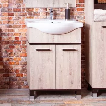 Тумба для комплекта Бриклаер Карибы 60 дуб кантри, венге