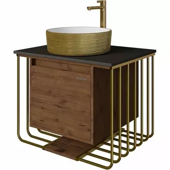 Тумба под раковину Grossman Винтаж 70 веллингтон, металл золото