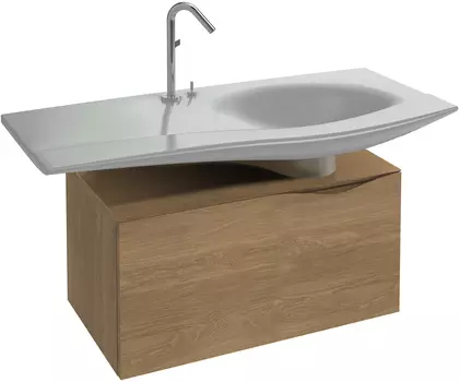Тумба для комплекта Jacob Delafon Stillness 80 под раковину 120 см, натуральный дуб, полупьедестал шампань