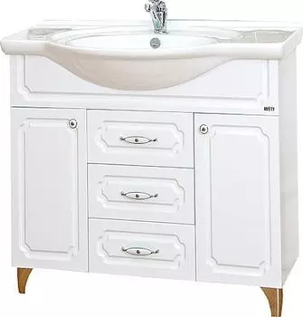 Тумба для комплекта Misty Александра 85 белый металлик