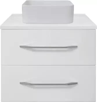 Тумба под раковину Misty Челси 60 белая глянцевая