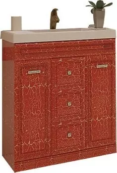 Тумба под раковину Misty Fresko 75 красная, краколет
