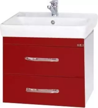 Тумба под раковину подвесная Misty Эмилия 60 красный