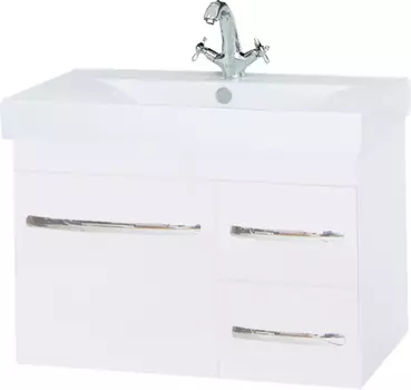 Тумба для комплекта Misty Эмилия 75 подвесная белая