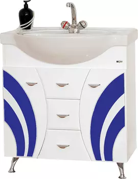 Тумба для комплекта Misty Каролина 70 синее стекло