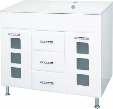 Тумба для комплекта Misty Квадро 90 белая эмаль