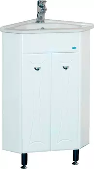 Тумба под раковину угловая Misty Лотос 40 белая