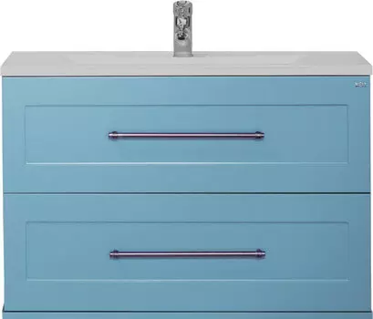 Тумба для комплекта Misty Марта 80 подвесная, голубая матовая