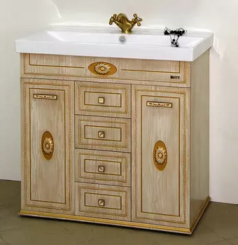 Тумба под раковину Misty Roma 75 светлое дерево, ясень патина