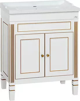 Тумба для комплекта Misty Женева 60 белая патина