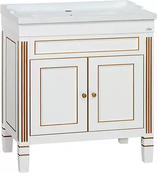 Тумба для комплекта Misty Женева 80 белая патина