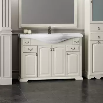 Тумба под раковину Opadiris Риспекто 120 бежевый матовый, слоновая кость