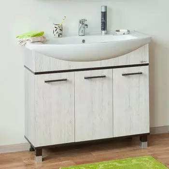 Тумба под раковину Sanflor Толедо 85 светлое дерево, темное дерево, венге, орегон