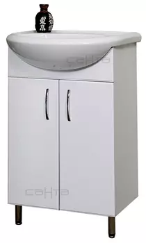 Тумба под раковину напольная СанТа Уют 55 белая