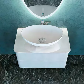 Тумба для комплекта Velvex Luna 75 подвесная, белая