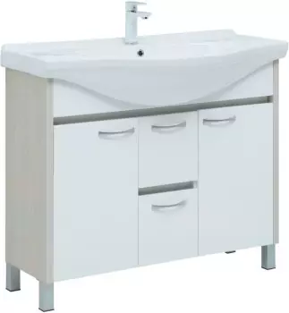 Тумба Донна 100 цв.бел.дуб/белый (Yalaier) (274164)