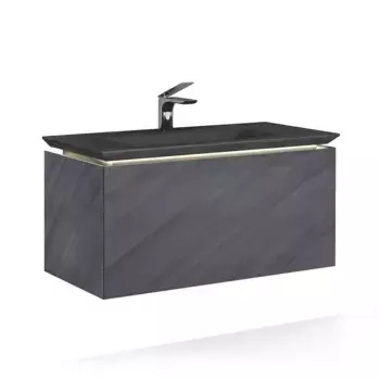 Тумба Incline 100 подвесная Бетон