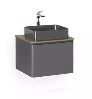 Тумба Morelle 60 подвесная Антрацит/Трюфель