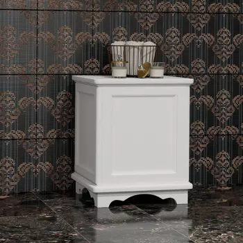 Тумба Opadiris Клио напольная, белая с откидным верхом