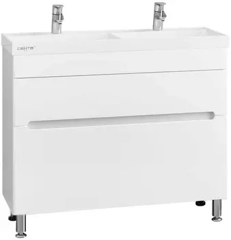 Тумба под двойную раковину Санта Лондон 100 белый