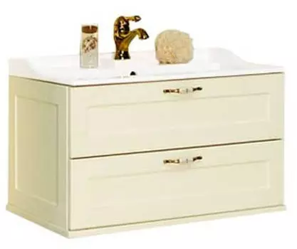 Тумба под раковину подвесная Aquaton Леон 65 бежевый