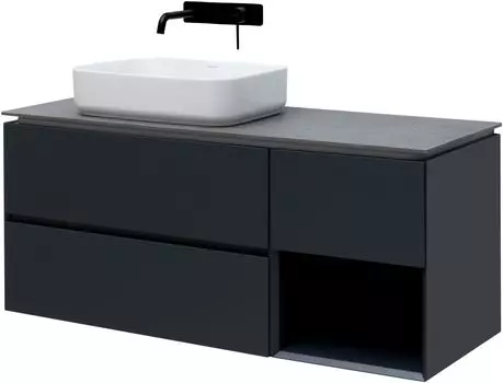 Тумба под раковину Allen Brau Infinity 120 L черный матовый