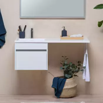 Тумба под раковину подвесная Aquanet Токио 48 белая