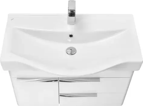 Тумба под раковину Aquaton Беверли 80 белый глянец