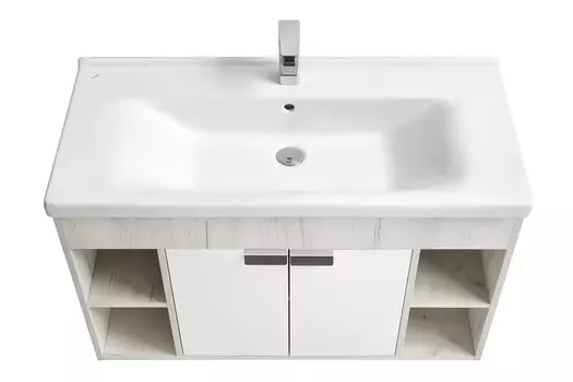 Тумба под раковину Aquaton Флай 100 белый-светлое дерево