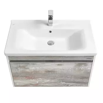 Тумба под раковину Aquaton Капри 80 белый-светлое дерево