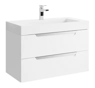 Тумба под раковину без столешницы Aqwella Cube 90 белая матовая