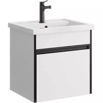 Тумба под раковину без столешницы Aqwella Urban 50, подвесная, белая глянцевая