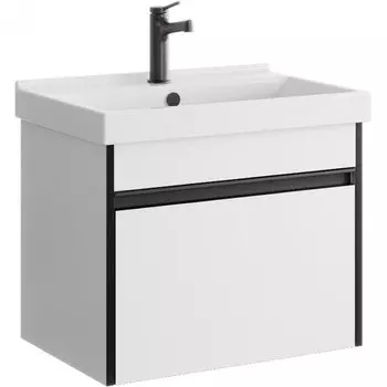 Тумба под раковину без столешницы Aqwella Urban 60, подвесная, белая глянцевая