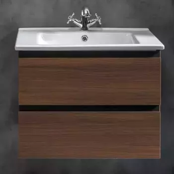 Тумба под раковину Armadi Art Capolda 65 темное дерево - черный