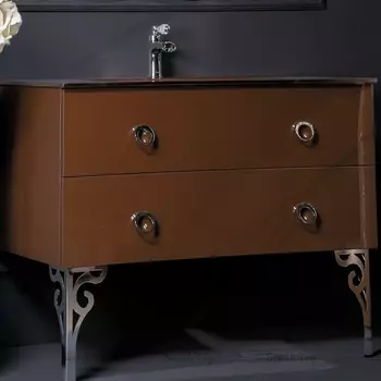 Тумба под раковину Armadi Art NeoArt 100 раковина моноблок темно - коричневый