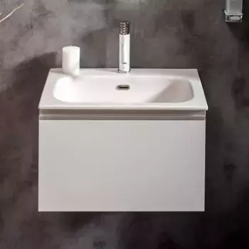 Тумба под раковину Armadi Art Vallessi 60 подвесная, белый глянец