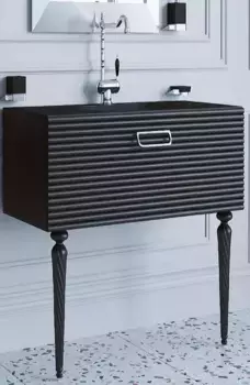 Тумба под раковину Armadi Art Vallessi Avangarde Linea 80 черный - хром