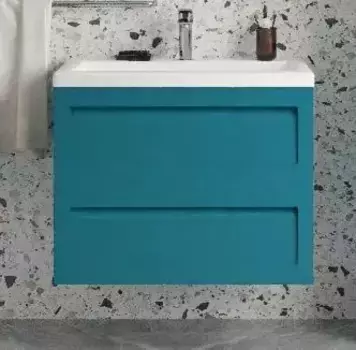 Тумба под раковину Art&Max Platino 75, подвесная, бирюзовая матовая