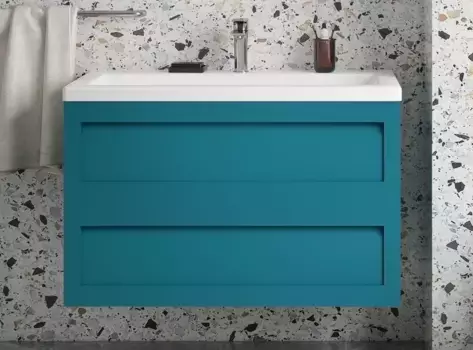 Тумба под раковину Art&Max Platino 90, подвесная, бирюзовая матовая