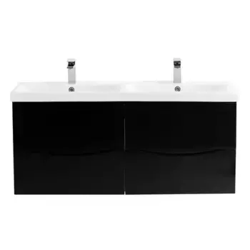 Тумба под раковину BelBagno Marino-Cer 120 с двумя чашами черный