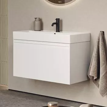 Тумба под раковину без столешницы Aqwella Pure 100 белая