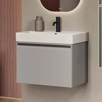 Тумба под раковину без столешницы Aqwella Pure 80 серый туман