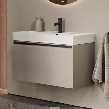 Тумба под раковину без столешницы Aqwella Pure 80 капучино светлый