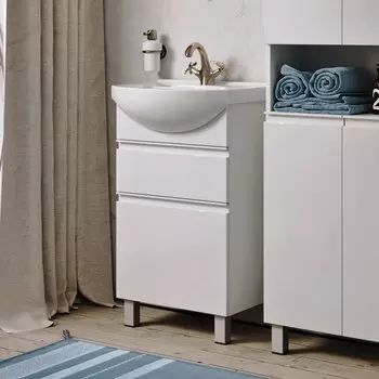 Тумба под раковину без столешницы Aqwella Rodos 50 напольная, белая