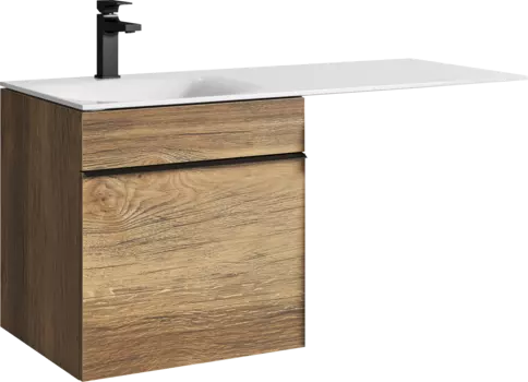 Тумба под раковину без столешницы Aqwella Terra 53 подвесная, под стиральную машину, дуб балтийский